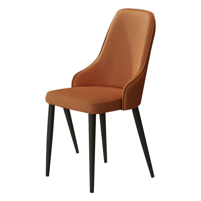 Sedia laterale moderna contemporanea metallo per interni ed esterni Sedia con schienale solido Clearhalo