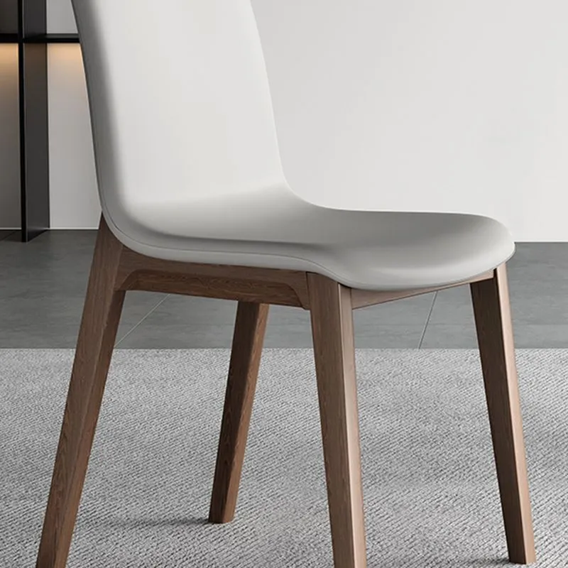 Sedia laterale moderna ecopelle Parsons Chair con imbottitura Clearhalo