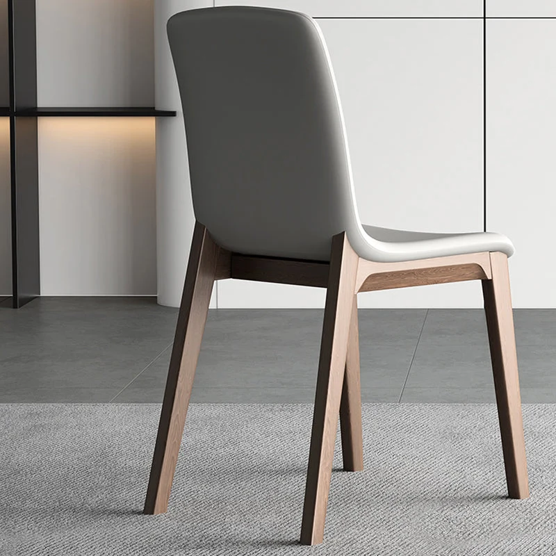 Sedia laterale moderna ecopelle Parsons Chair con imbottitura Clearhalo