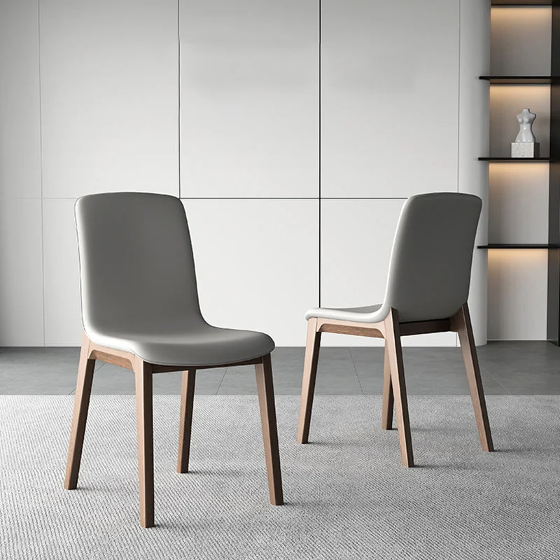 Sedia laterale moderna ecopelle Parsons Chair con imbottitura Clearhalo