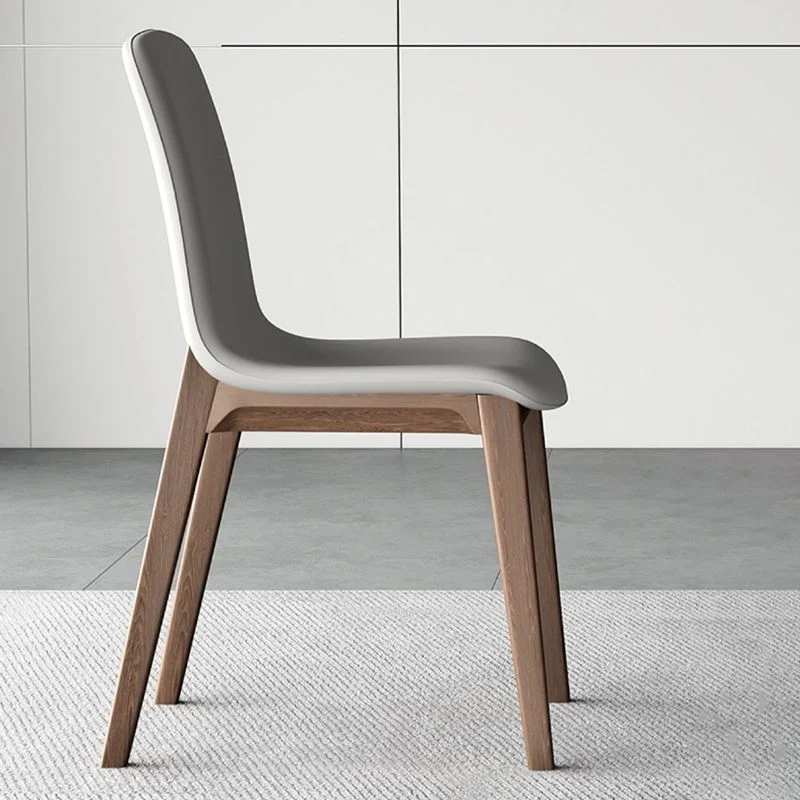 Sedia laterale moderna ecopelle Parsons Chair con imbottitura Clearhalo