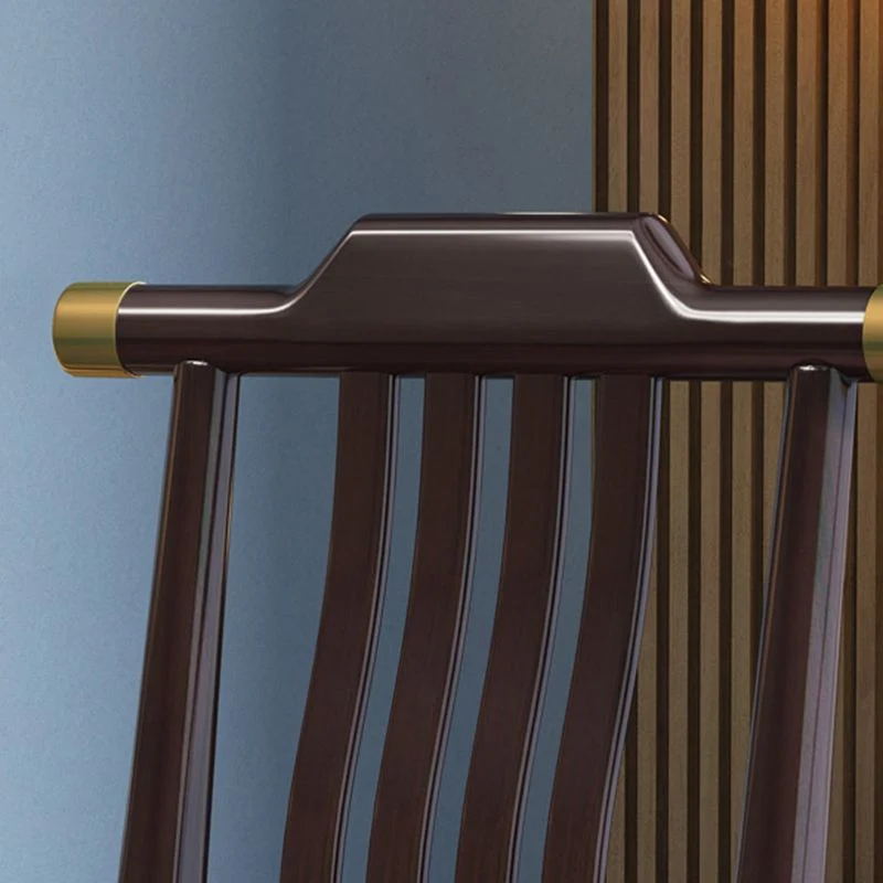 Sedia laterale moderna legno per patio con schienale doghe per uso domestico Clearhalo