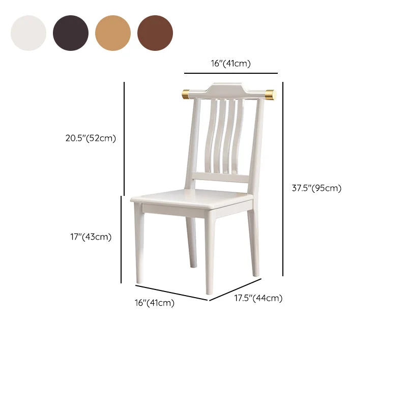 Sedia laterale moderna legno per patio con schienale doghe per uso domestico Clearhalo
