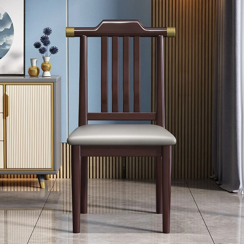 Sedia laterale moderna legno per patio con schienale doghe per uso domestico Clearhalo