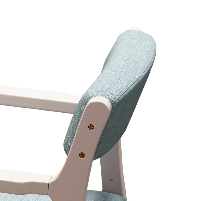 Sedia laterale moderna legno Sedia da pranzo con bracciolo laterale con schienale aperto per uso domestico Clearhalo