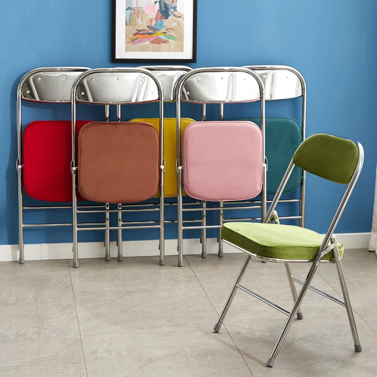 Sedia laterale moderna metallo per interni ed esterni. Sedia laterale da pranzo imbottita con schienale aperto e senza bra...