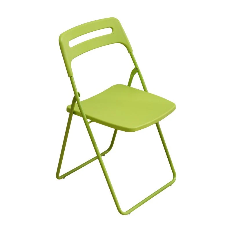 Sedia laterale moderna metallo per interni ed esterni Sedia laterale da pranzo pieghevole senza braccioli Clearhalo