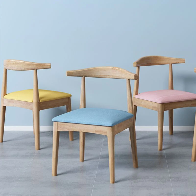 Sedia laterale per interni stile tradizionale Sedia singola imbottita per sala da pranzo con schienale aperto Clearhalo