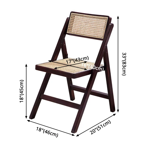 Sedia laterale pieghevole da pranzo minimalista legno massello con apertura sullo schienale Clearhalo