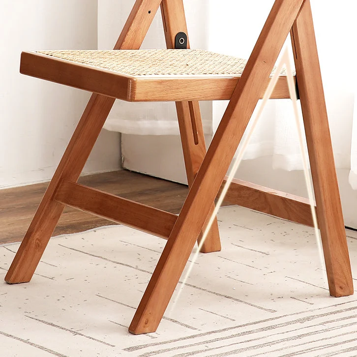 Sedia laterale pieghevole stile moderno, senza braccioli, con schienale aperto e gambe legno Clearhalo