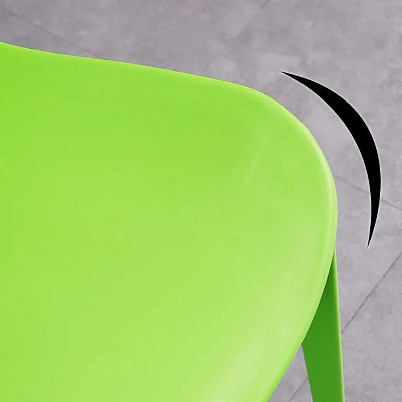Sedia laterale plastica senza braccioli stile moderno Sedia laterale con schienale aperto Clearhalo