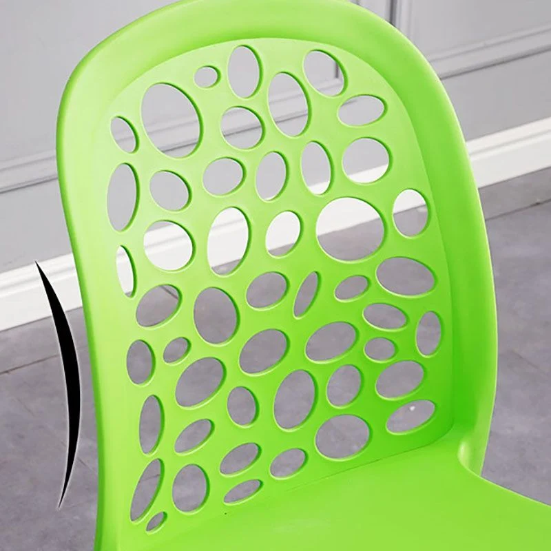 Sedia laterale plastica senza braccioli stile moderno Sedia laterale con schienale aperto Clearhalo