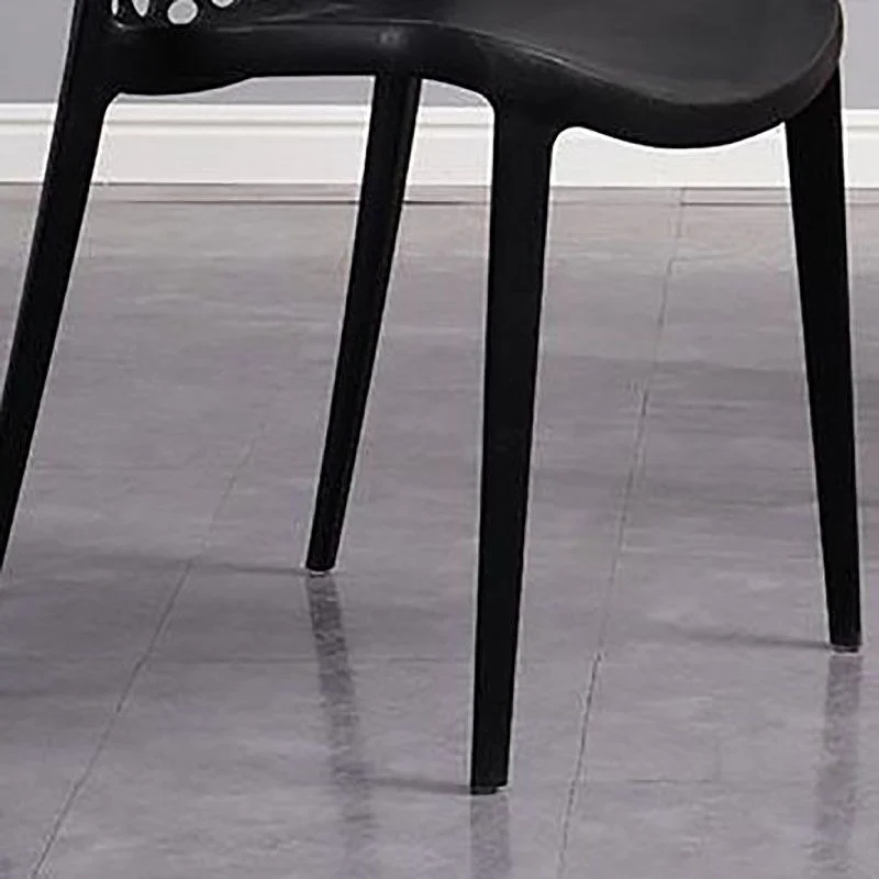 Sedia laterale plastica senza braccioli stile moderno Sedia laterale con schienale aperto Clearhalo