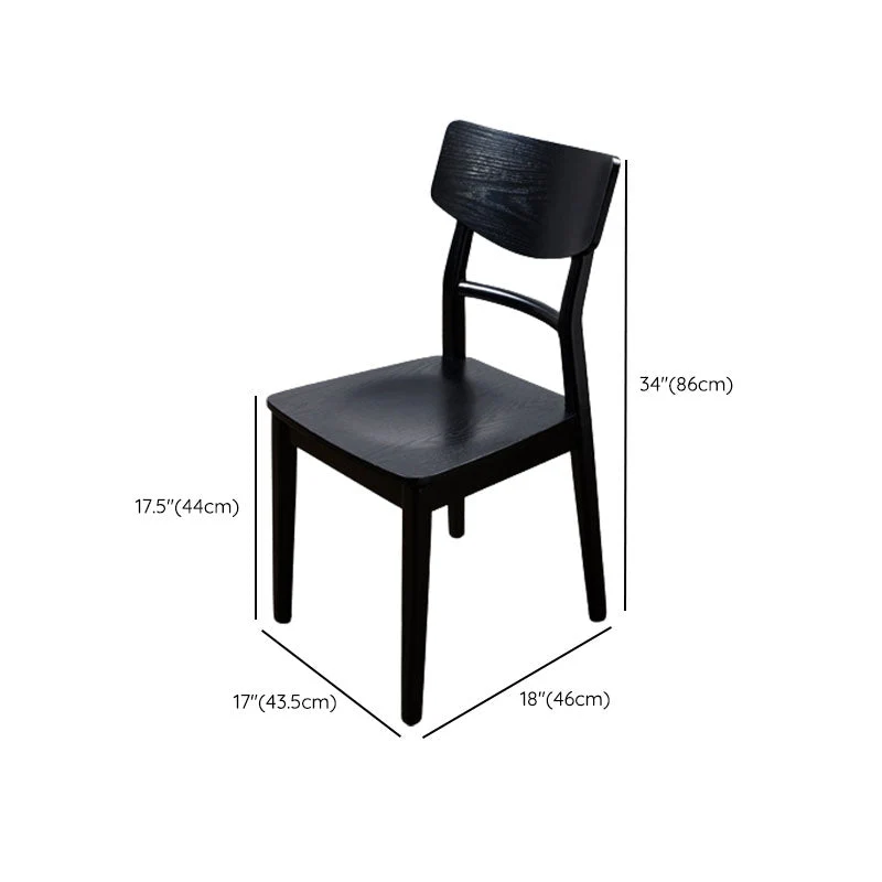 Sedia laterale da pranzo con scaletta per cucina legno, colore nero Clearhalo