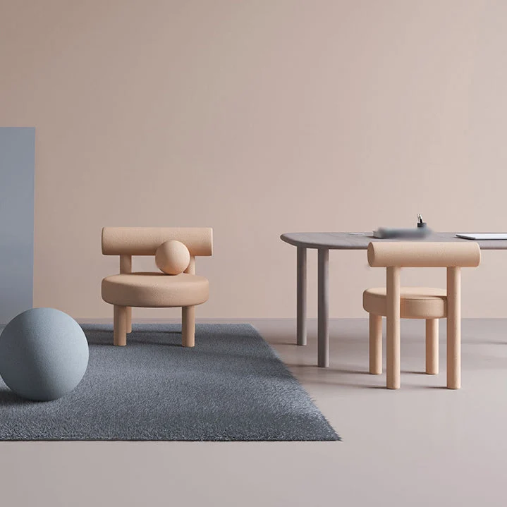 Sedia laterale da pranzo con schienale aperto e finitura opaca stile moderno per sala da pranzo Clearhalo