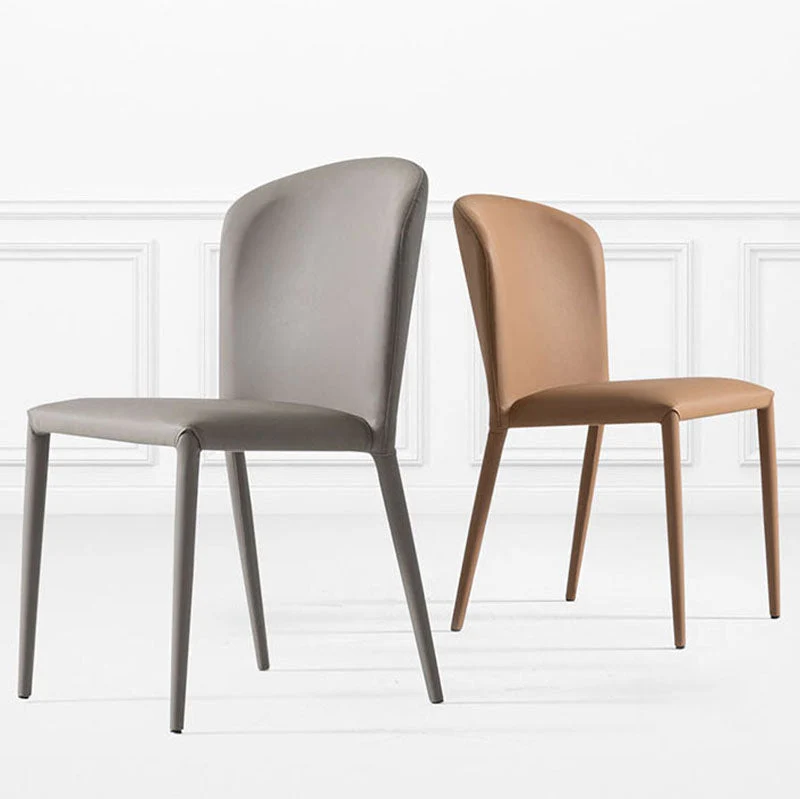 Sedia laterale da pranzo industriale metallo Sedia laterale con schienale alto per sala da pranzo (set di 2) Clearhalo