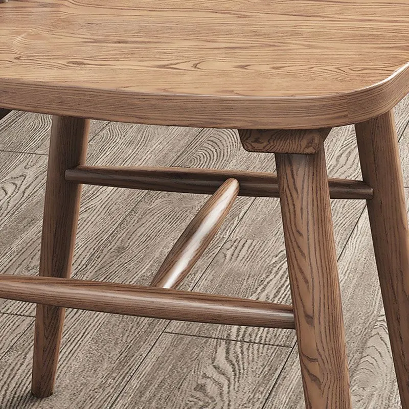 Sedia laterale da pranzo legno per cucina, sedia laterale con schienale doghe colore naturale Clearhalo
