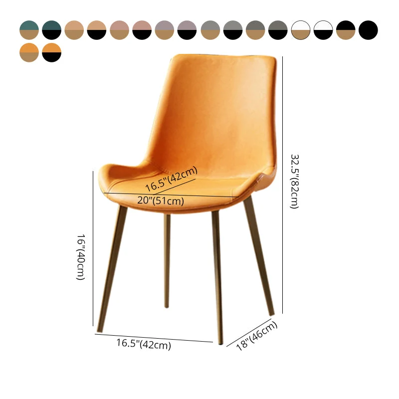 Sedia laterale da pranzo metallo stile nordico Sedia laterale da pranzo senza braccioli per cucina Clearhalo