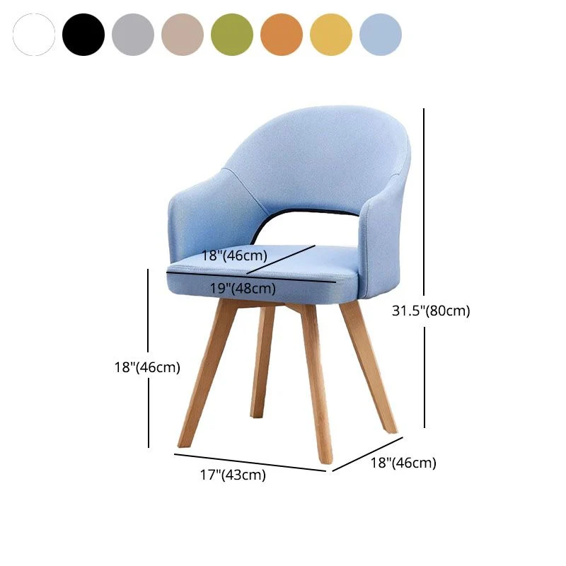 Sedia laterale da pranzo moderna con schienale aperto Sedia laterale tessuto per la casa Clearhalo