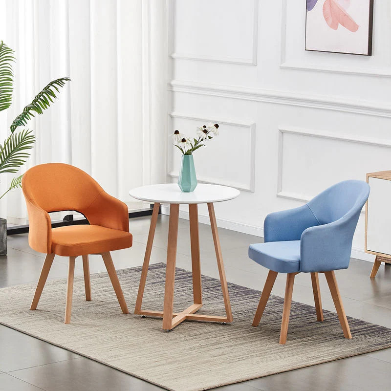 Sedia laterale da pranzo moderna con schienale aperto Sedia laterale tessuto per la casa Clearhalo
