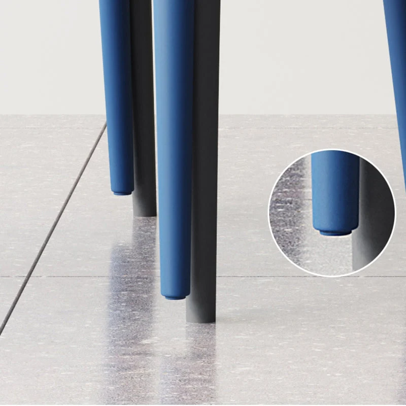Sedia laterale da pranzo moderna plastica per patio. Sedia laterale da pranzo con schienale aperto Clearhalo