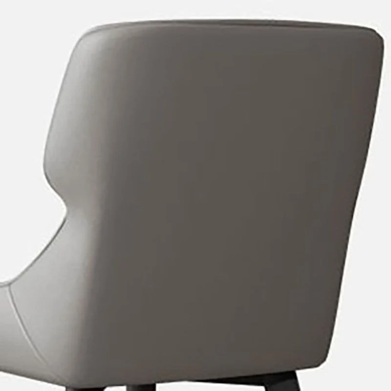 Sedia laterale da pranzo pelle dal design industriale per sedia Wingback con bracciolo domestico Clearhalo