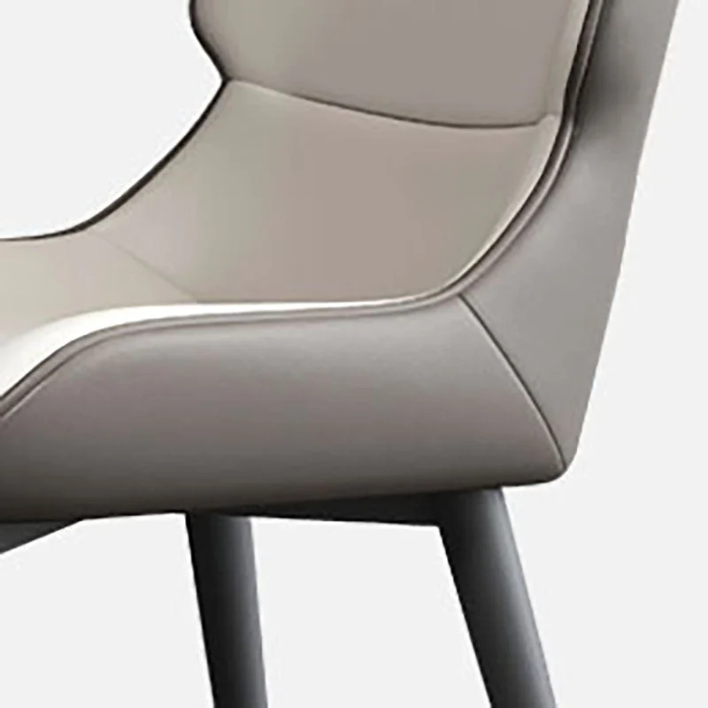Sedia laterale da pranzo pelle dal design industriale per sedia Wingback con bracciolo domestico Clearhalo