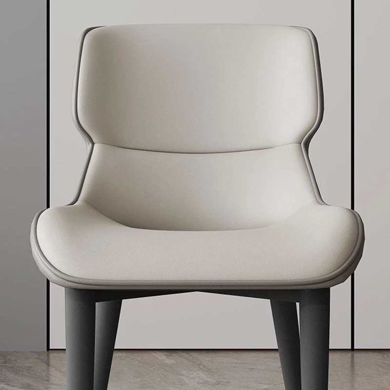 Sedia laterale da pranzo pelle dal design industriale per sedia Wingback con bracciolo domestico Clearhalo