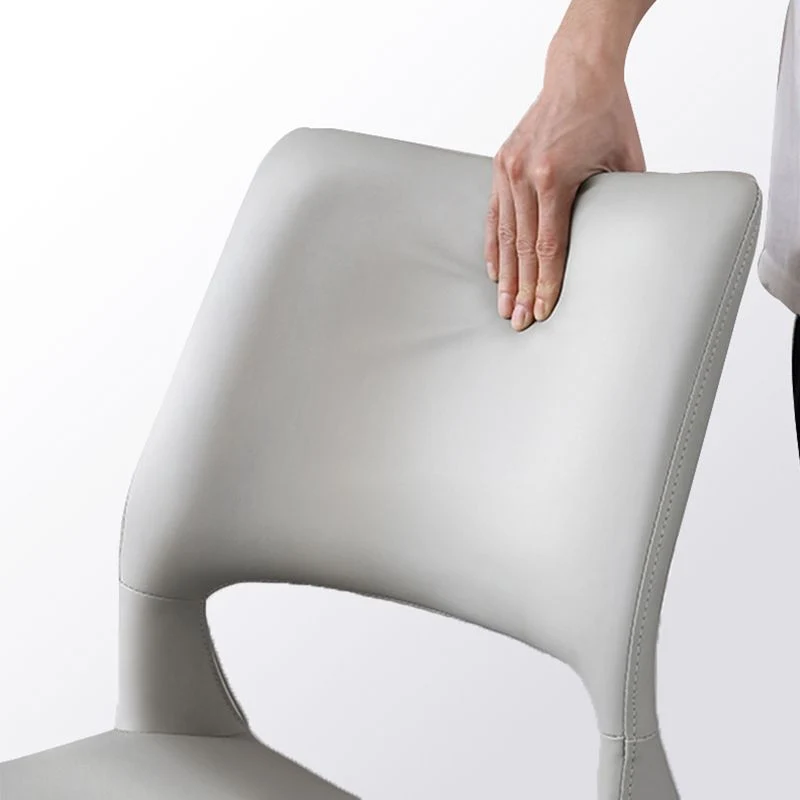 Sedia laterale da pranzo per cucina industriale Sedia laterale metallo con schienale aperto Clearhalo
