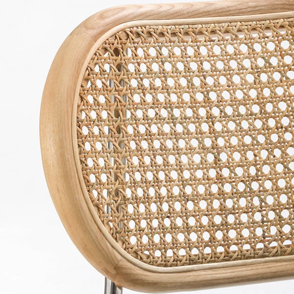 Sedia laterale da pranzo stile moderno pelle PU con schienale aperto per sala da pranzo Clearhalo