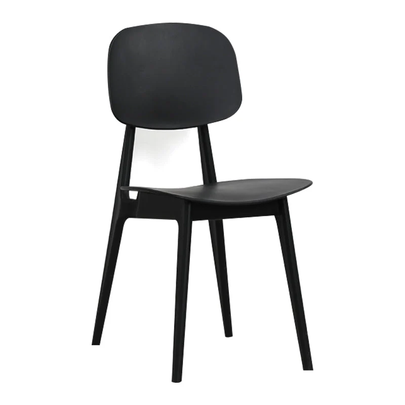 Sedia laterale da pranzo stile nordico con schienale aperto per sedie da pranzo plastica per la casa senza braccioli Clear...