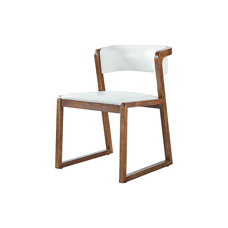 Sedia laterale da pranzo tradizionale legno Sedia laterale da pranzo con schienale aperto per uso domestico Clearhalo