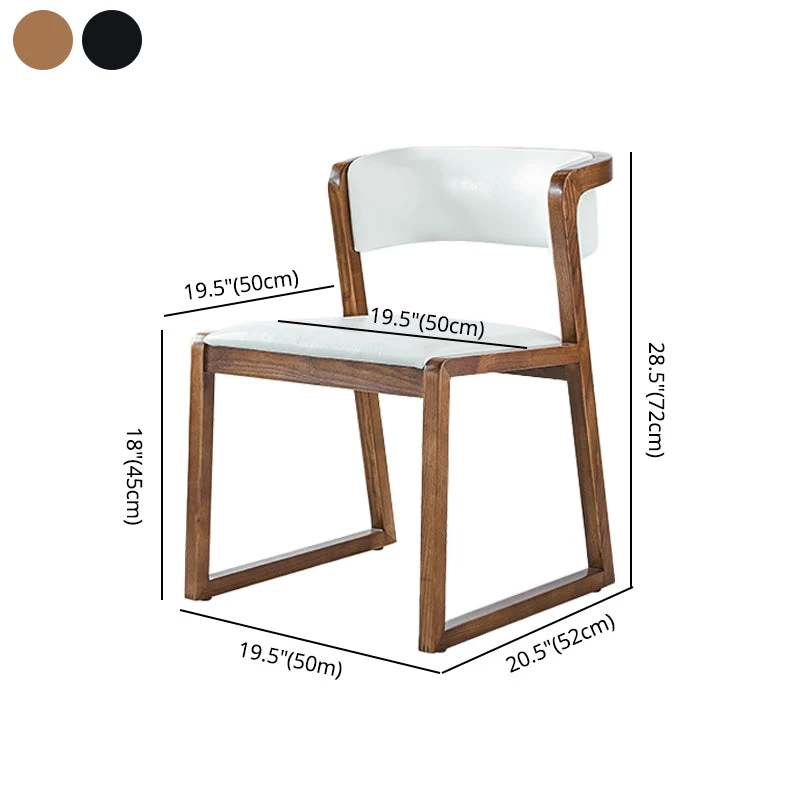 Sedia laterale da pranzo tradizionale legno Sedia laterale da pranzo con schienale aperto per uso domestico Clearhalo