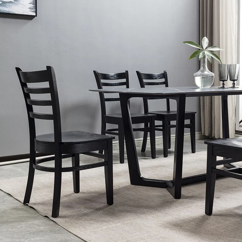 Sedia laterale da pranzo tradizionale legno Sedia con schienale largo 16,5'' per uso domestico Clearhalo
