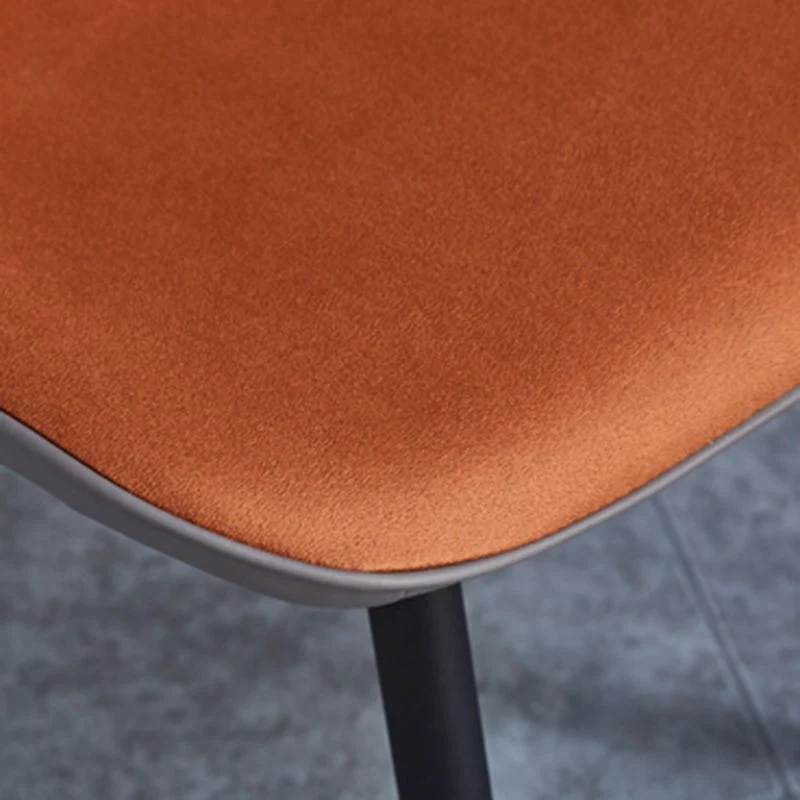 Sedia laterale scandinava per la casa Sedia da sala da pranzo metallo imbottita con schienale massiccio Clearhalo