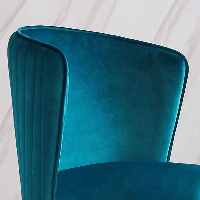 Sedia laterale scandinava per interni Sedia da sala da pranzo con schienale alto imbottita legno Clearhalo