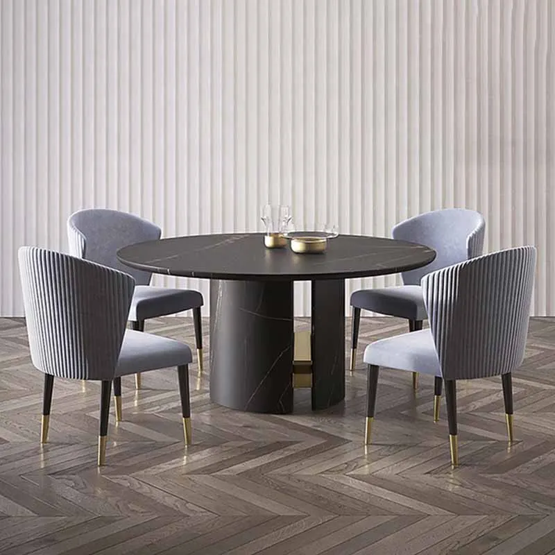 Sedia laterale scandinava per interni Sedia da sala da pranzo con schienale alto imbottita legno Clearhalo