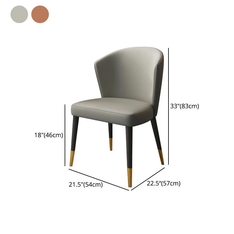 Sedia laterale scandinava per interni Sedia da sala da pranzo con schienale legno imbottito Clearhalo