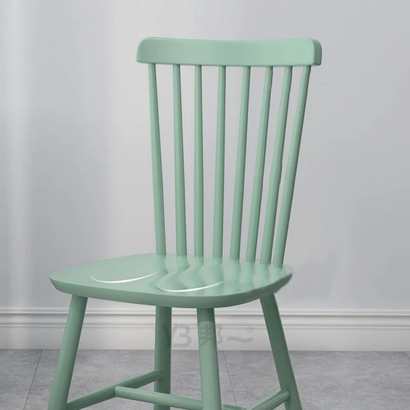 Sedia laterale scandinava per interni Sedia da sala da pranzo con schienale Windsor imbottito legno (set di 2) Clearhalo