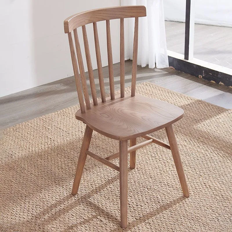 Sedia laterale scandinava senza braccioli Sedia da pranzo legno per la casa Clearhalo