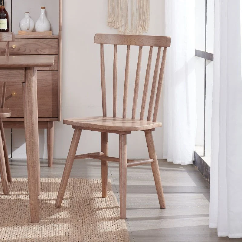 Sedia laterale scandinava senza braccioli Sedia da pranzo legno per la casa Clearhalo
