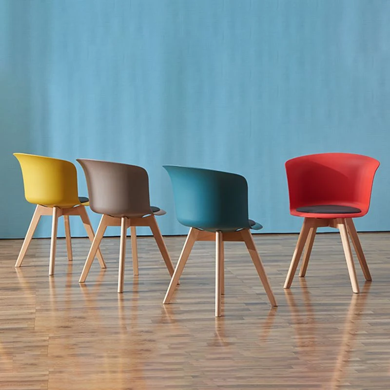 Sedia laterale stile moderno Sedia da pranzo legno massello di rovere Clearhalo