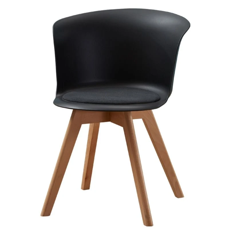 Sedia laterale stile moderno Sedia da pranzo legno massello di rovere Clearhalo