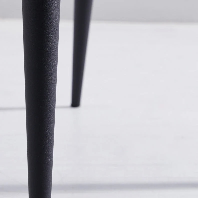 Sedia laterale Wingback Sedia moderna contemporanea metallo per interni ed esterni Clearhalo