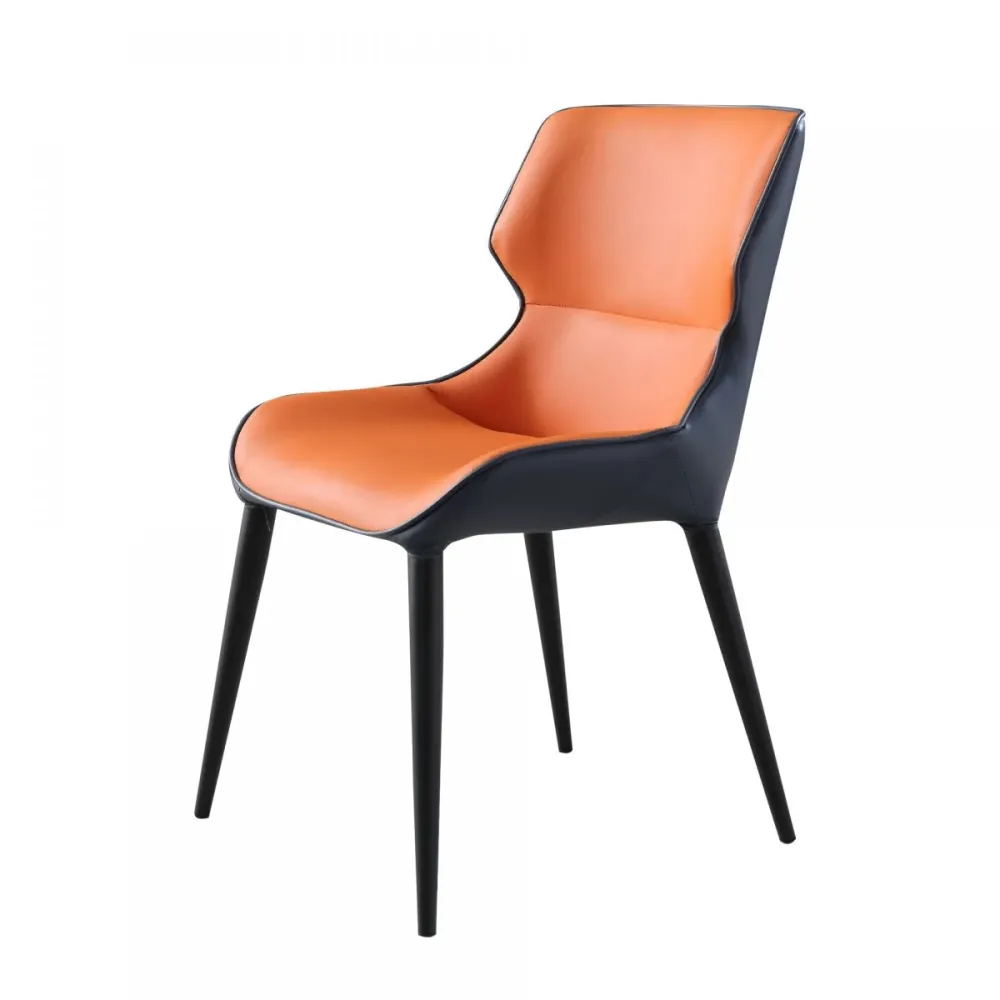 Sedia laterale Wingback Sedia moderna contemporanea metallo per interni ed esterni Clearhalo