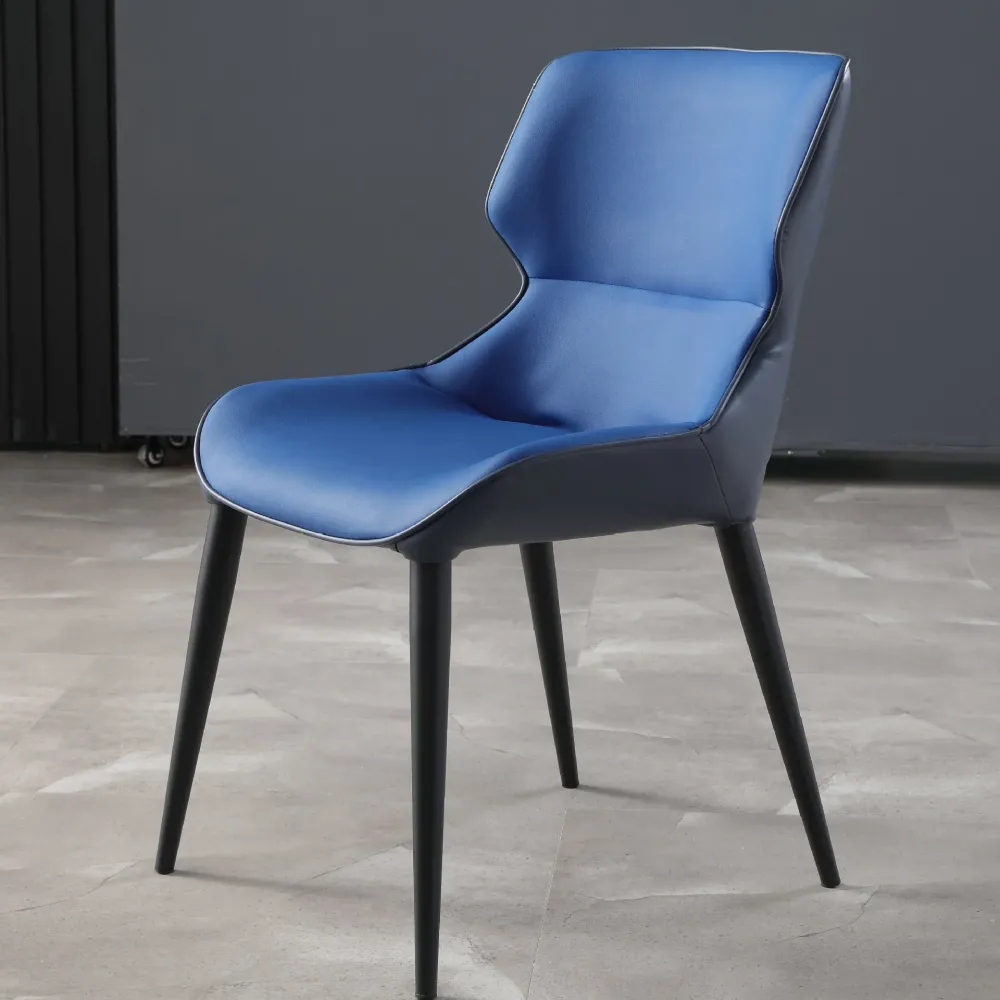 Sedia laterale Wingback Sedia moderna contemporanea metallo per interni ed esterni Clearhalo