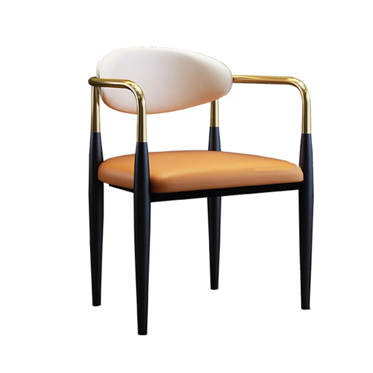 Sedia da lavoro con braccioli ecopelle Sedia da lavoro imbottita stile moderno Clearhalo