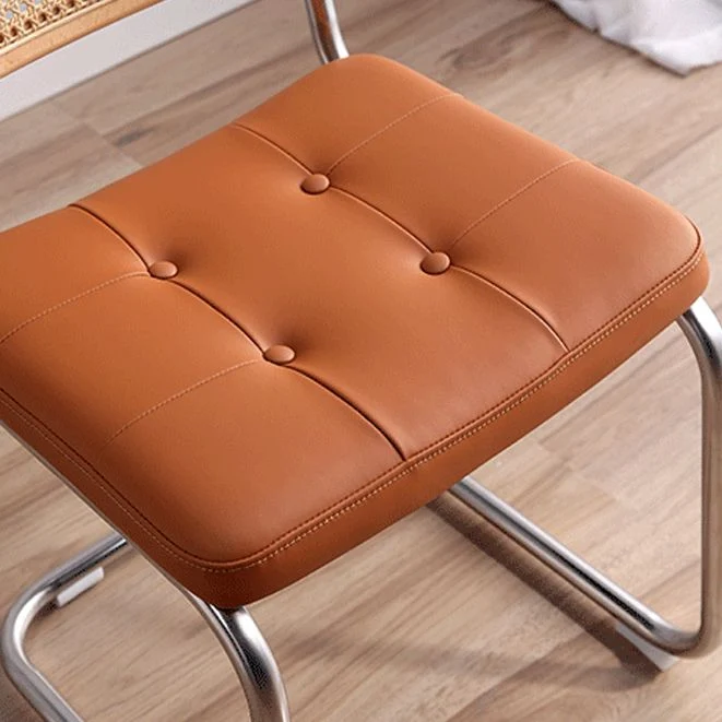 Sedia metallo stile moderno, sala da pranzo, cucina, sedie laterali con schienale aperto Clearhalo