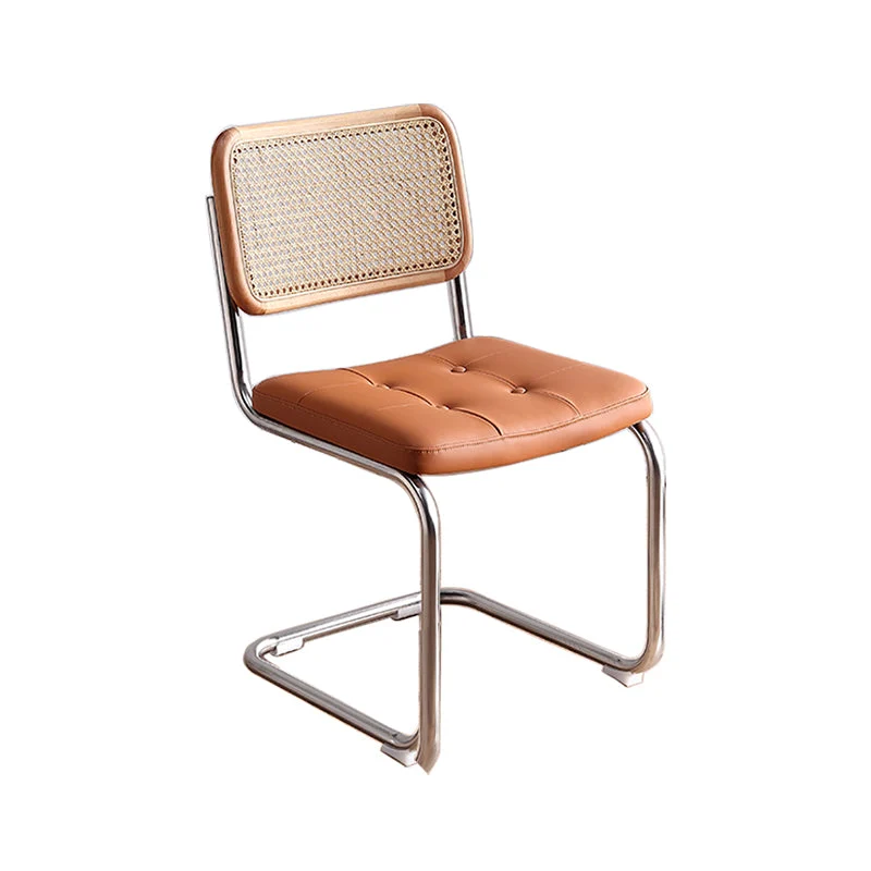 Sedia metallo stile moderno, sala da pranzo, cucina, sedie laterali con schienale aperto Clearhalo