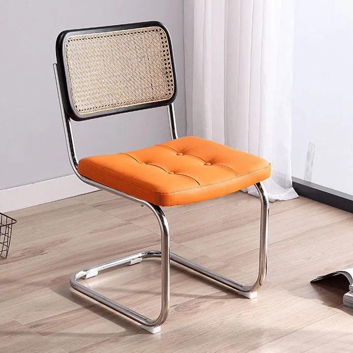 Sedia metallo stile moderno, sala da pranzo, cucina, sedie laterali con schienale aperto Clearhalo